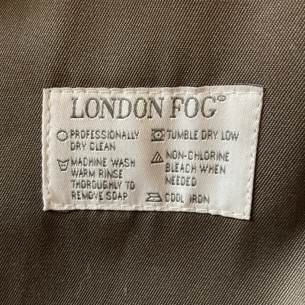 London Fog Olive Green Double-Breasted Trench Coat